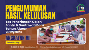 pengumuman kelulusan tes psb angkatan VII gel-1