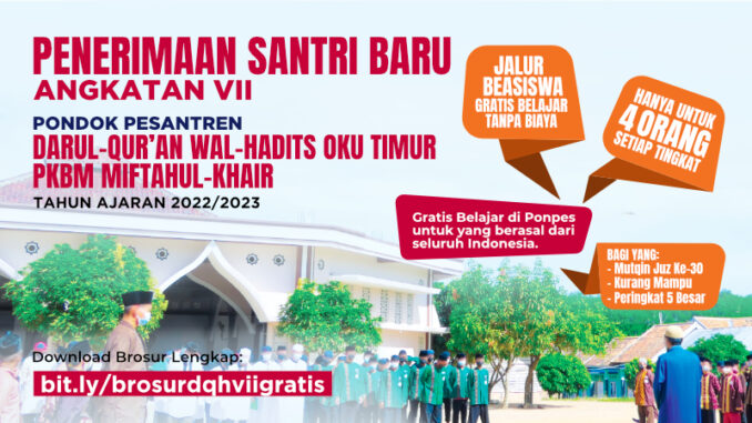 penerimaan santri baru-gratis