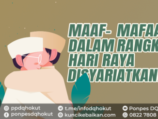 Maaf-Memaafkan Dalam Rangka Hari Raya, Disyariatkan