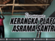 upaya Pemasangan Kerangka Plafon sarana Asrama Santri