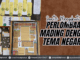 santri mengikuti perlombaan mading dengan tema negara