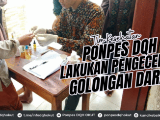 tim Kesehatan Ponpes DQH Lakukan Pengecekan Golongan Darah
