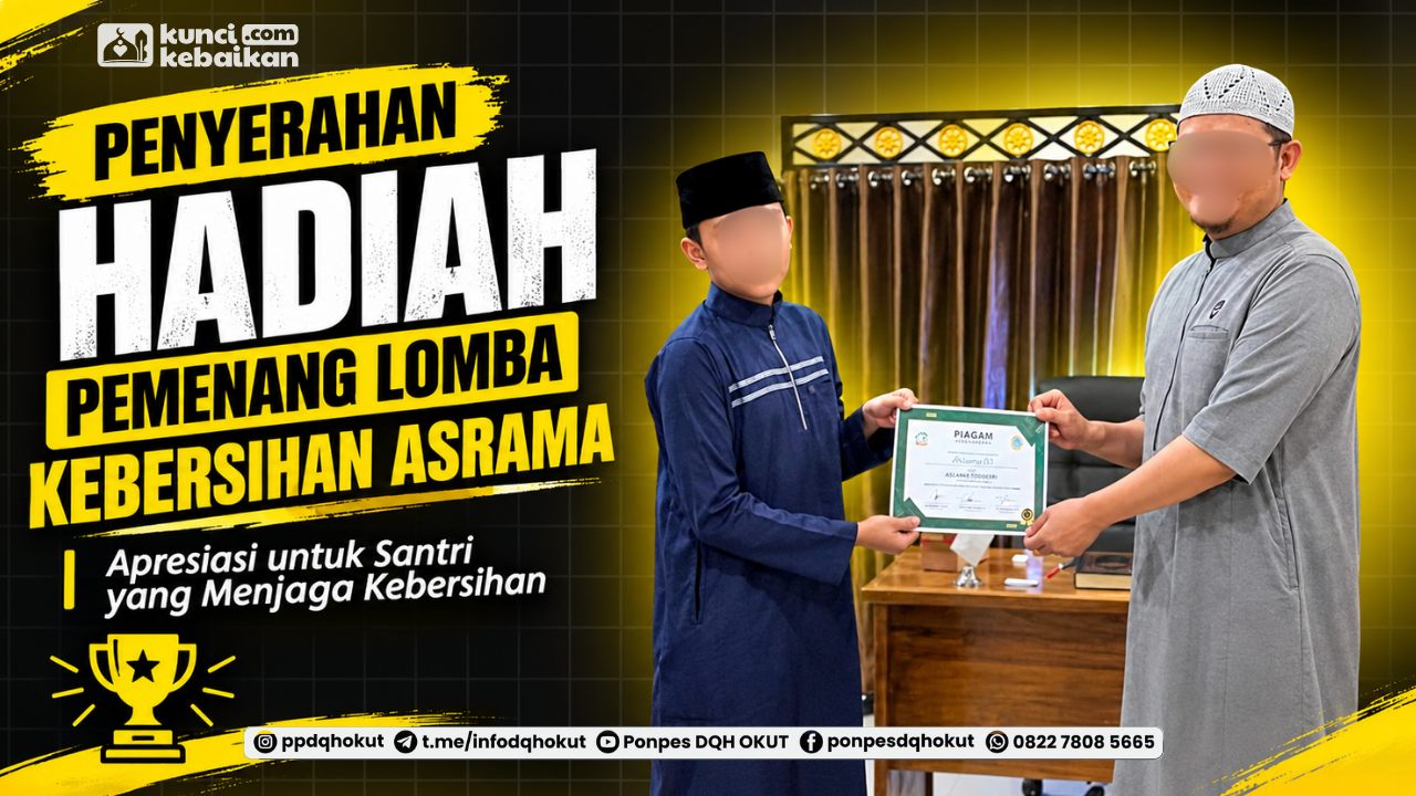 Penyerahan Hadiah Kebersihan Santri